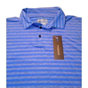 Blue Striped Men's Polo Shirt